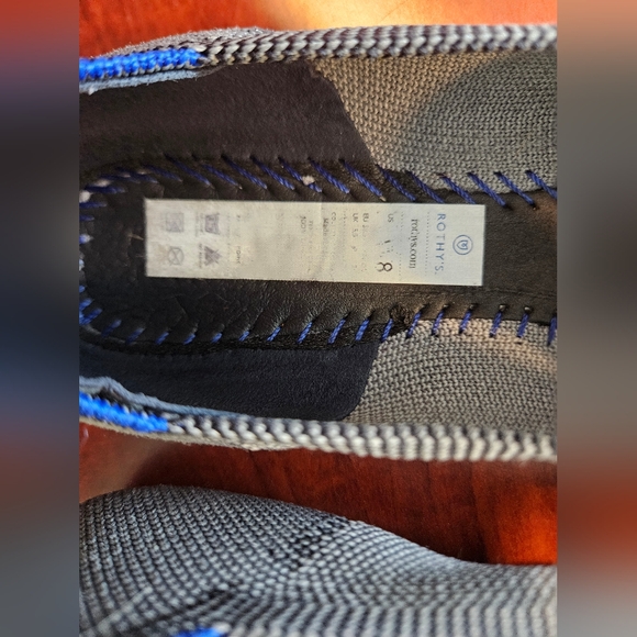 Rothys point toe flats black and white size 8 like new - Picture 8 of 11